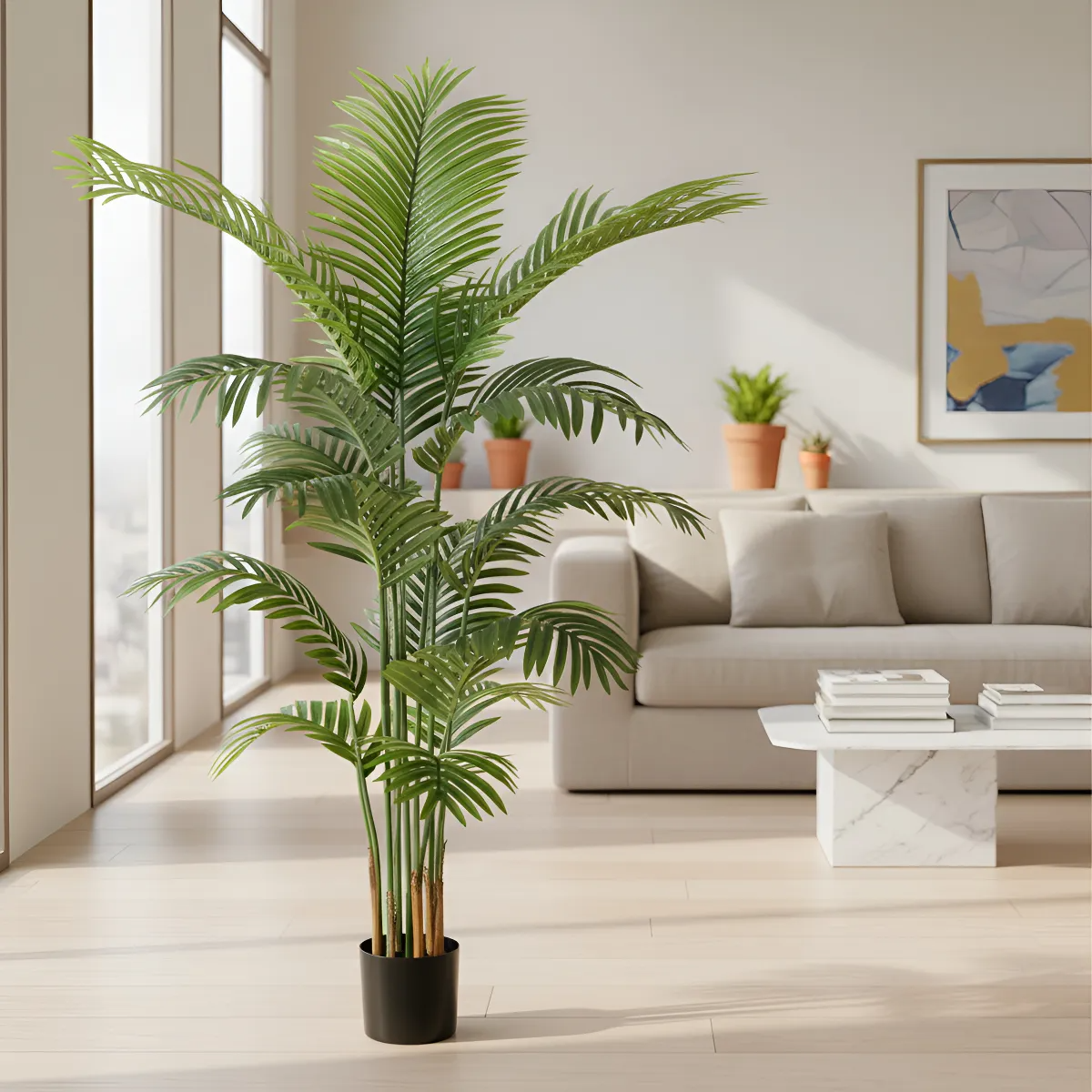 Palmeira Artificial Planta Permanente Realista 2.20m Premium - imagem 5