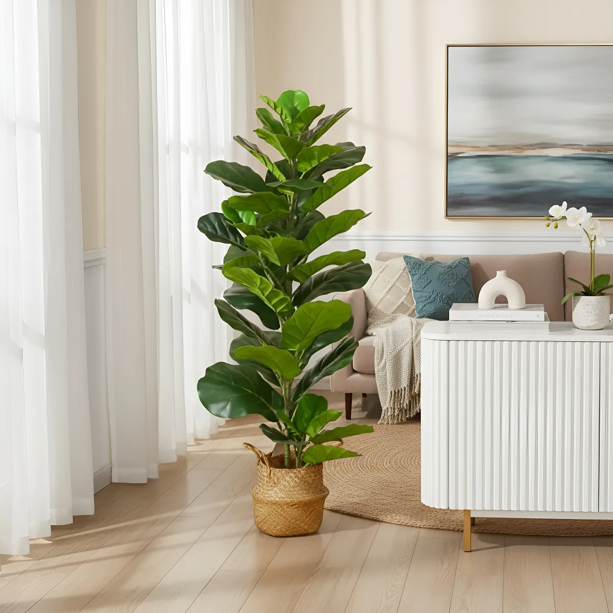 Planta Artificial Ficus Lyrata Realista 1.50m Premium - imagem 5