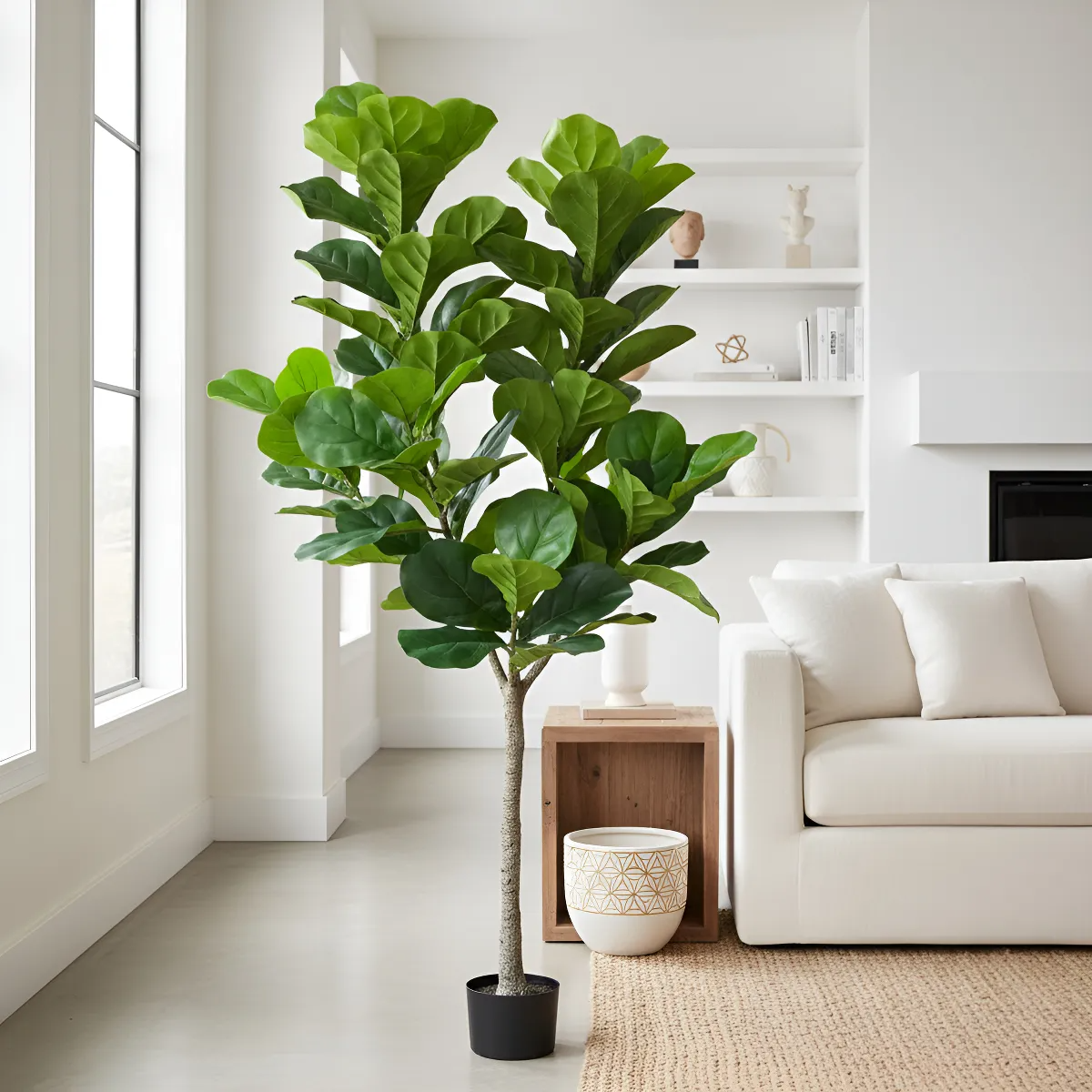 Ficus Lyrata Artificial Árvore Grande Para Sala Com 1.80m - imagem 2