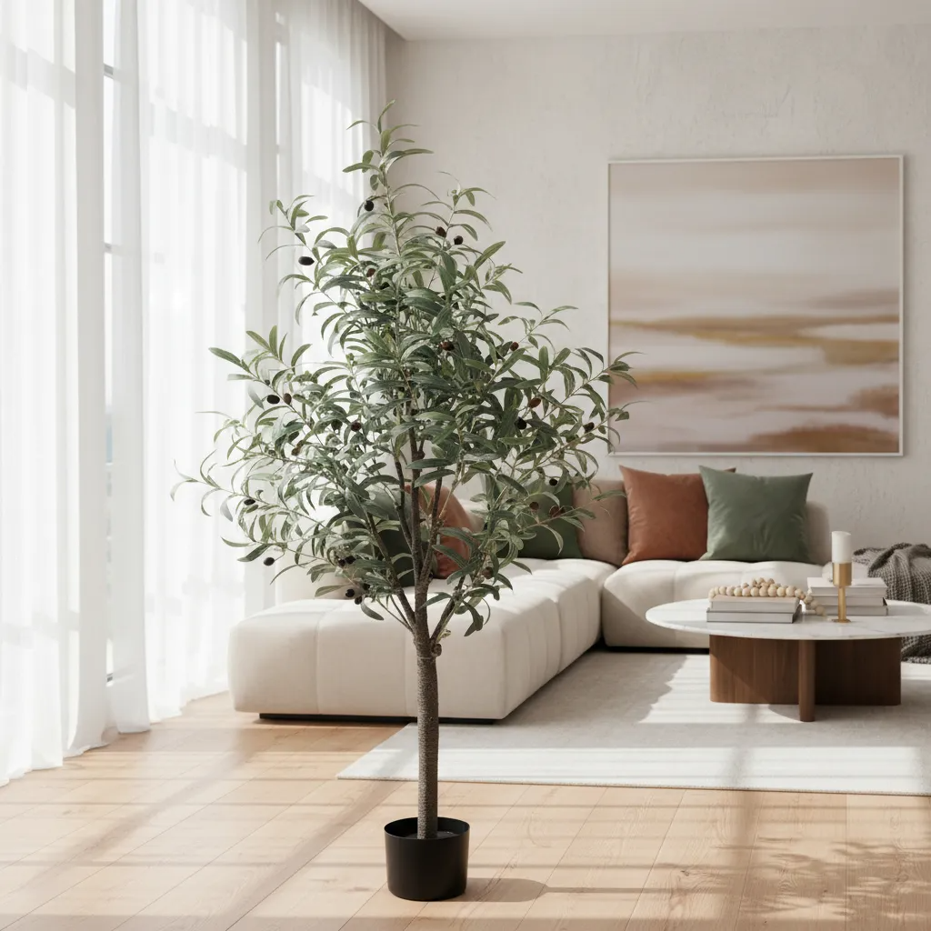 Arvore Oliveira Artificial Planta Decoração Sala Com 1.50cm