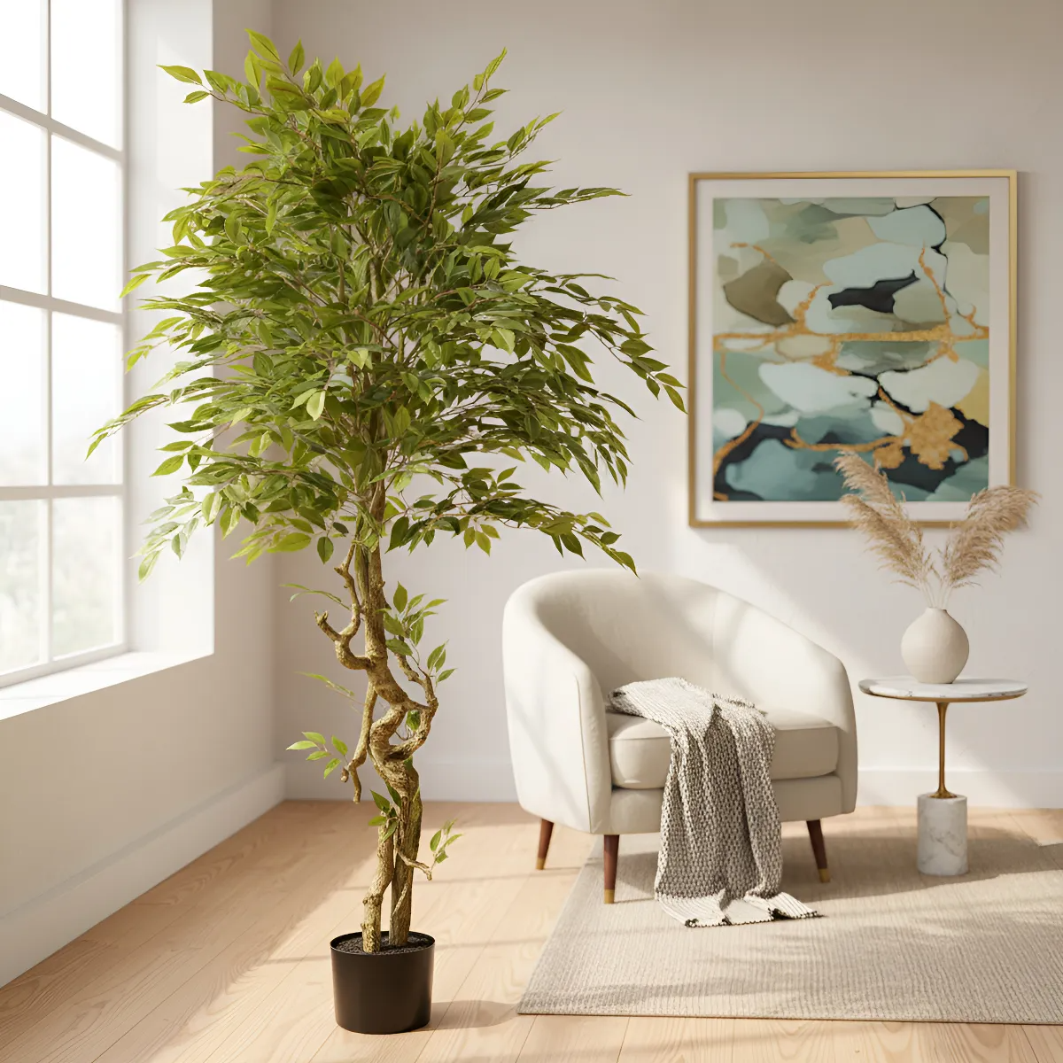 Ficus Lyrata Artificial Grande Realista Planta Com 1.80m - imagem 4
