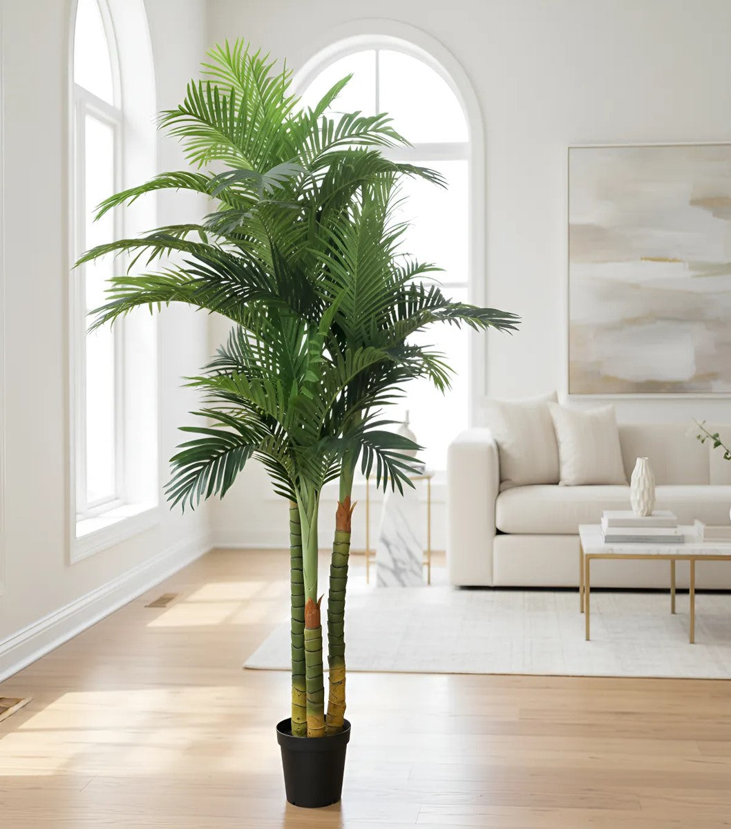 Palmeira Artificial Para Decoração Planta Realista Com 2.10m - imagem 2