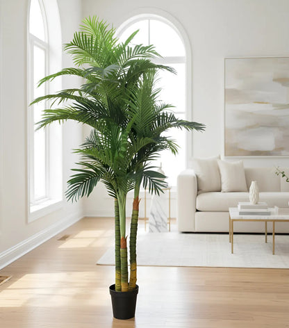 Palmeira Artificial Para Decoração Planta Realista Com 2.10m - imagem 2